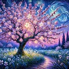 Diamond Painting-5D Full Round Drill Flower Trees(40x40cm)