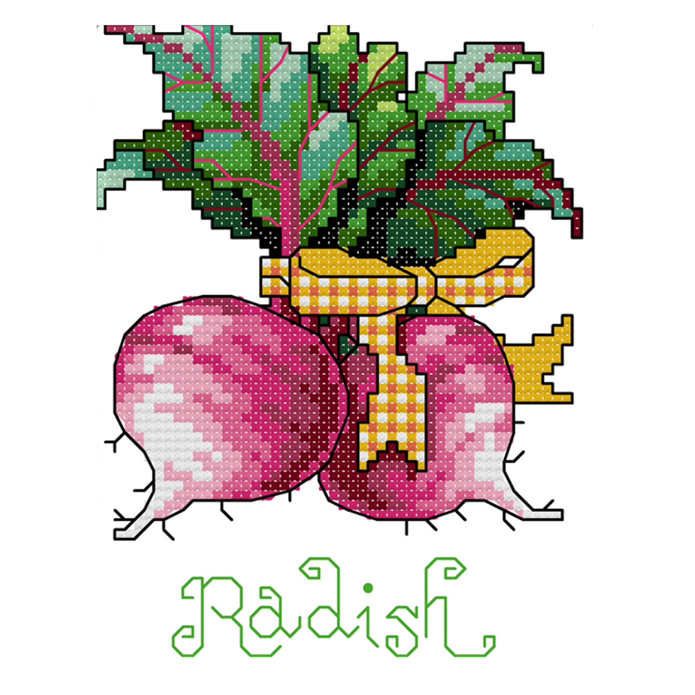 

Radish - 14CT Stamped Cross Stitch - 14*17CM, 501 Original