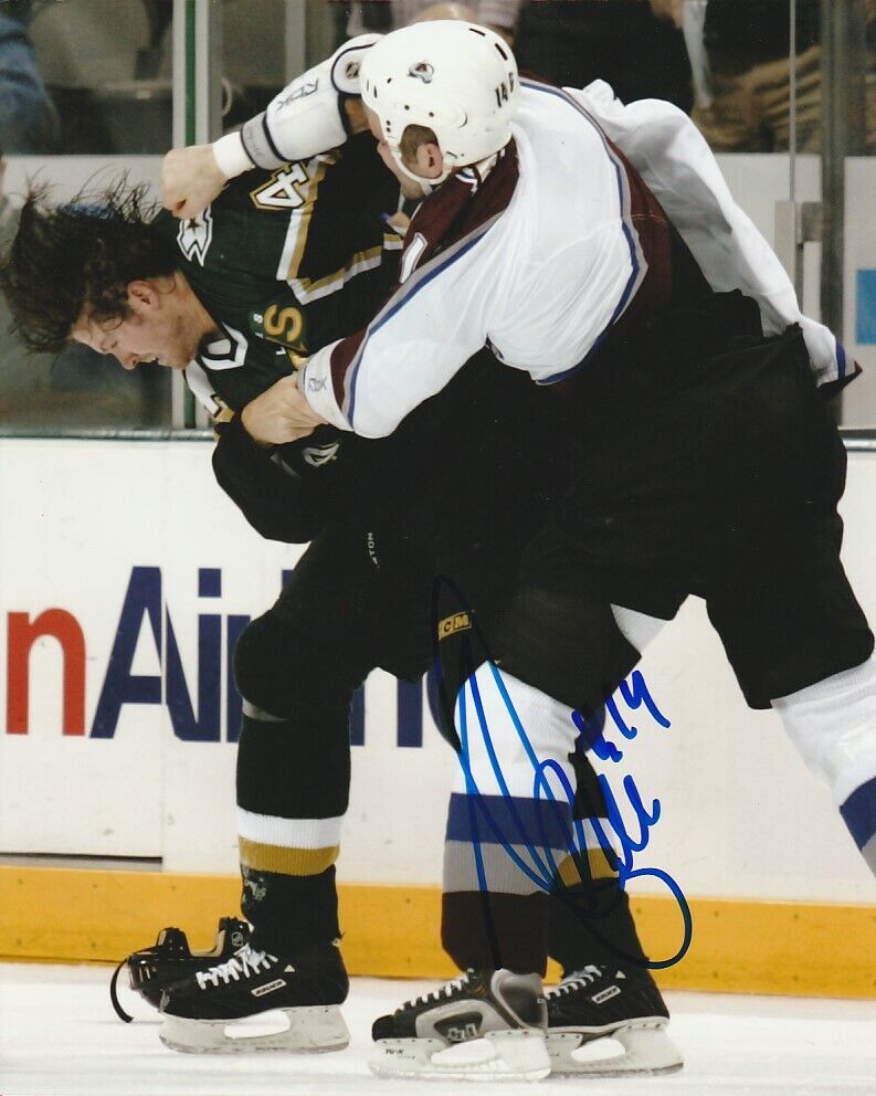 IAN LAPERRIERE SIGNED COLORADO AVALANCHE HOCKEY FIGHT 8x10 Photo Poster painting! Autograph