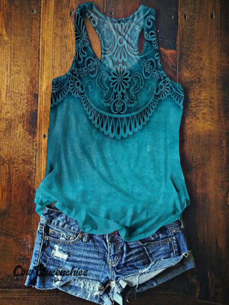 Women&rsquo;s Vintage Floral Print Tank Top Multicolor / S