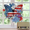 (US Local)Acrylic Independence Day Butterfly 5D DIY Diamond Painting Dots Pendant Hanging Kit
