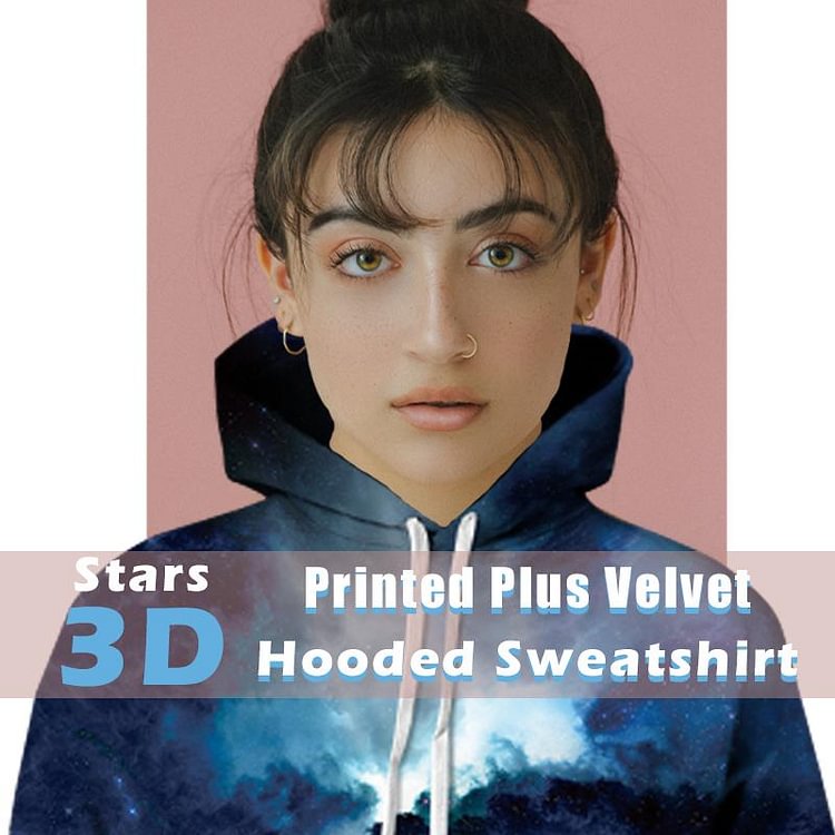 (Two Pieces Free Shipping) 3D Printed Star Velor Hoodie-Married Couples or Lovers and Best friend or Brother