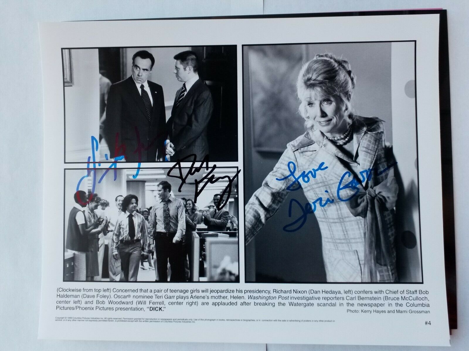 TERI GARR Dave Foley DAN HEDAYA Signed AUTHENTIC AUTOGRAPH 8 x 10 Photo Poster painting