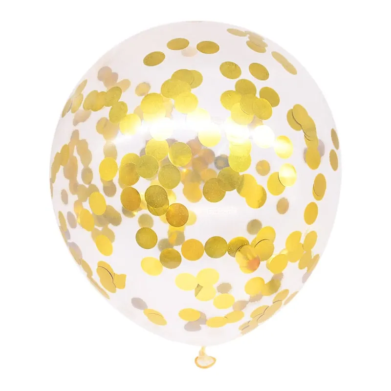 5/10/20pcs Gold Confetti Latex Balloons Glitter Clear Transparent Helium Balloon Wedding Baby Shower Birthday Party Decorations