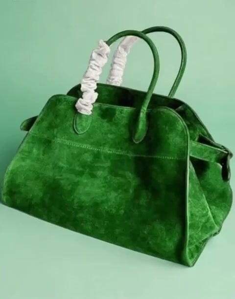 Fashion Green Large Capacity Suede Tote Handbag