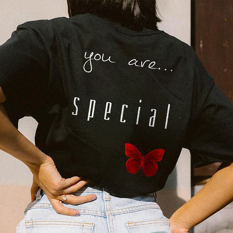 You Are... Special Printed Butterfly T-shirt