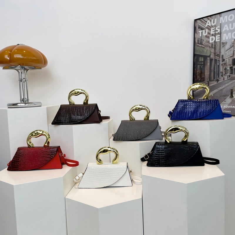 Crocodile Pattern Bag Women's Handbag Personalized Pu Shoulder Messenger Bag