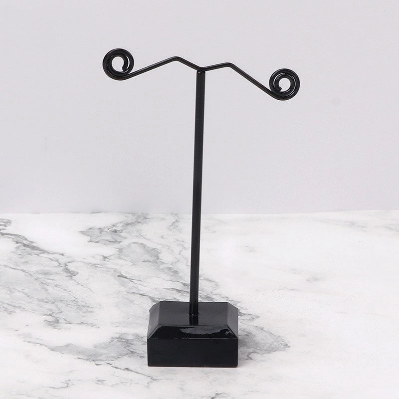 Minimalist T Shape Arylic Metal Jewelry Rack