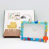 Pearl shell DIY Building Block Photo Frame Kit,Creative Handmade Assembled Photo Frame Handmade Craft Gift Home Tabletop Display Decor