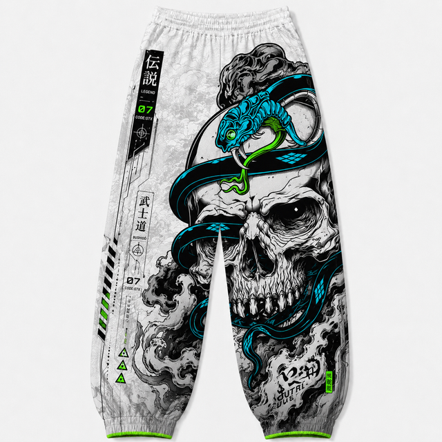 Skull Serpent Techwear Jogger Pants