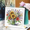 Butterfly Flower 5D DIY Partial Special Shaped Drill Diamond Painting With Frame Kit 17.2x17.2cm