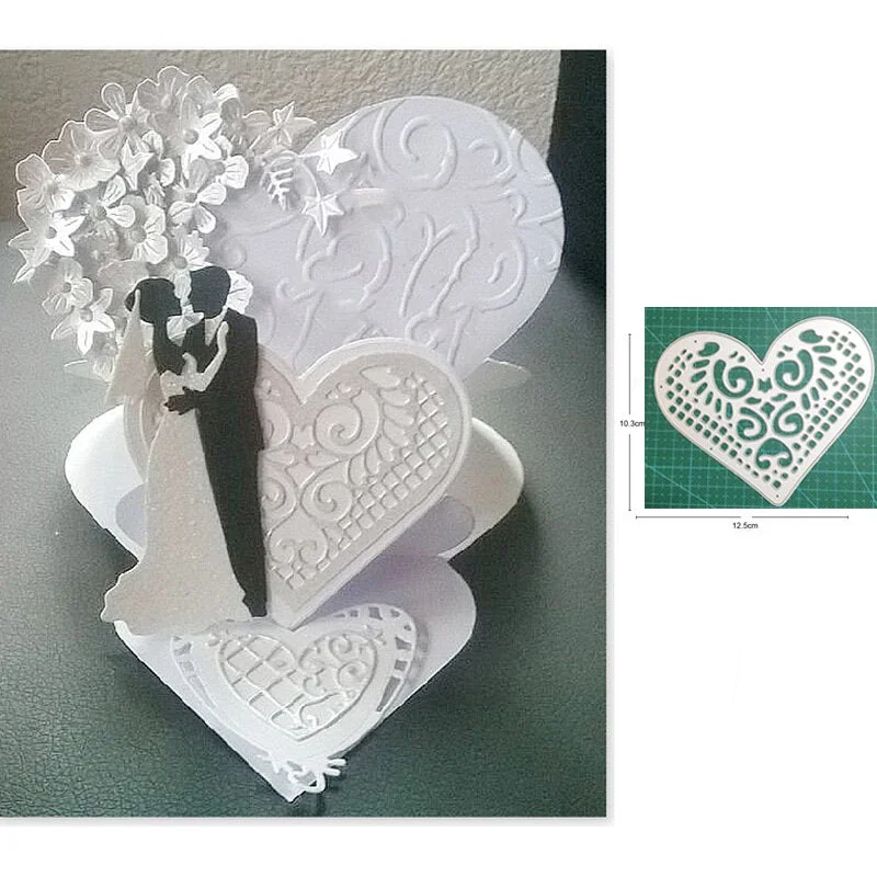 2021 New Craft Dies Heart Frame Metal Cutting Dies Cut Die Mold Decoration Scrapbook Dies Knife Mould Blade Punch Stencils Dies