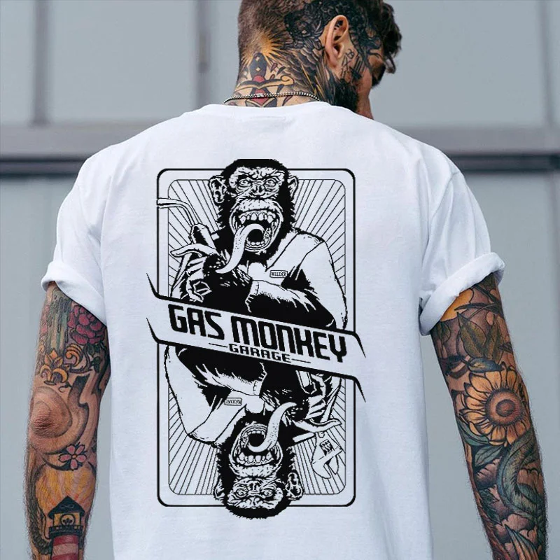 GAS MONKEY GARAGE Mad Monkey Print Men's T-shirt