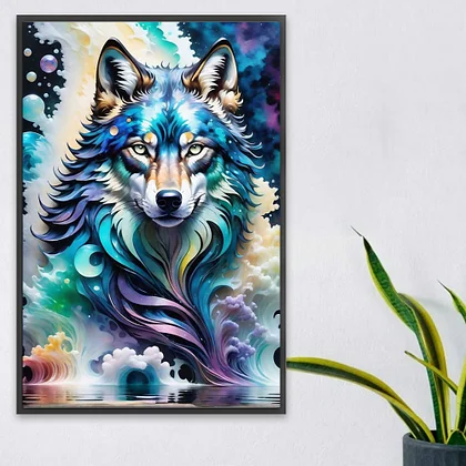 AB Diamond Painting - Full Round - Wolf(45*55cm)-1003576.02