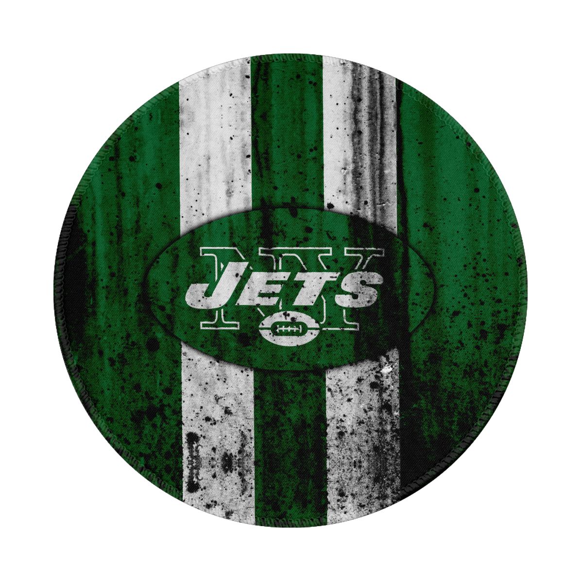 New York Jets Dirt Logo Round Non-Slip Thick Rubber Modern Gaming Mousepad