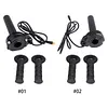 3Pin Electric Bike Throttle Handlebar with Grips Cover Ebike Throttle Grip Cable Kit 12V-72V Electric Bike Throttle Grip for Lectric XP4 Macfox X1 HappyRun Freego