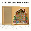 Ensemble de toile DIY pour perles et toiles encadr&eacute; 25x25cm auto-adh&eacute;sif (maison de No&euml;l)
