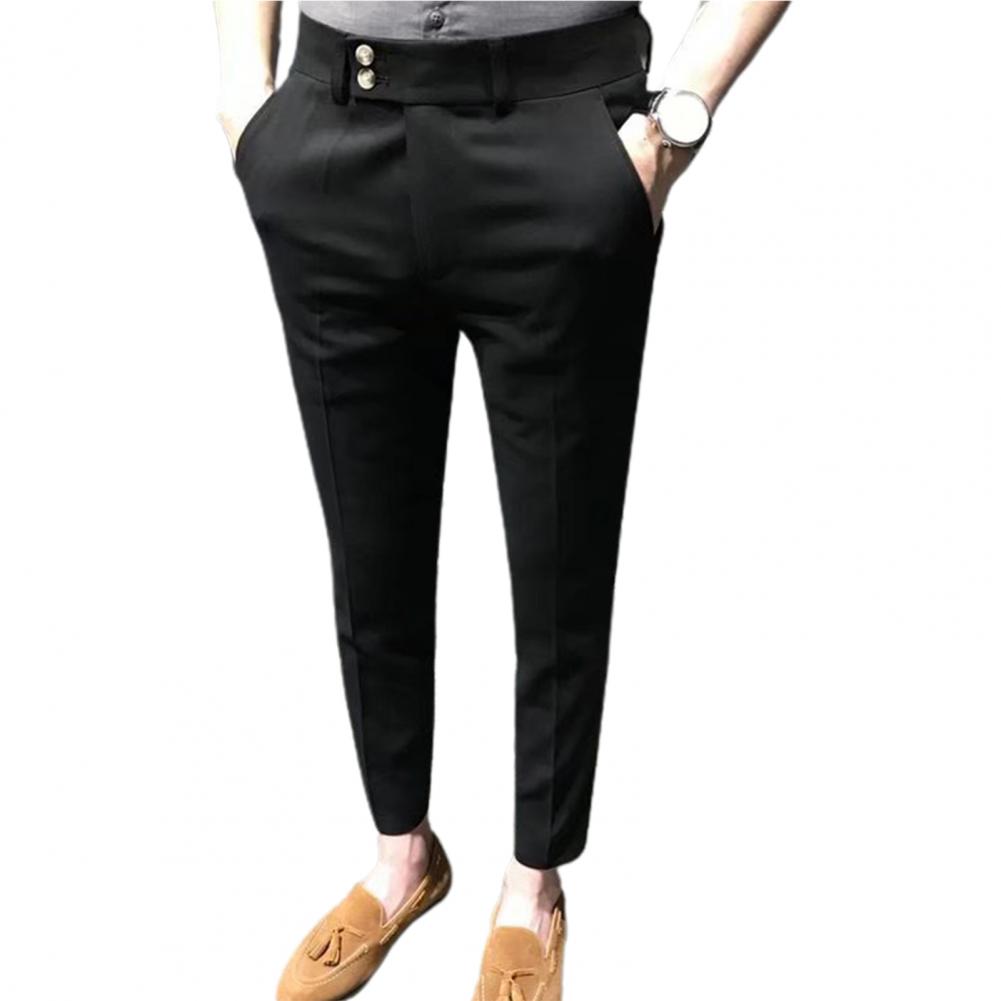 Men's Fashion Slim Casual Ankle Street Quality Suit Pants