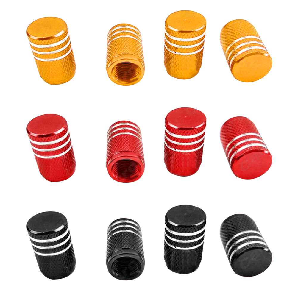 

4pcs/set Aluminum Alloy Bicycle Moto Car Tires Valves Cover Caps Anti-Dust, Red, 501 Original