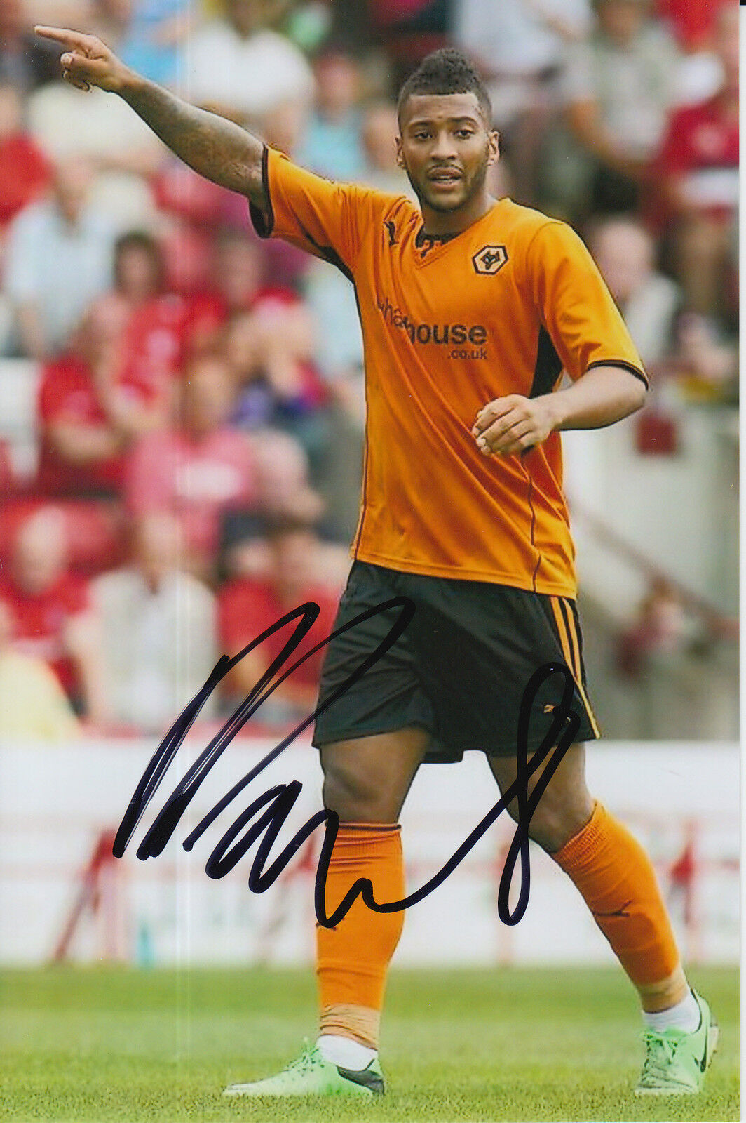 WOLVES HAND SIGNED DAVID DAVIS 6X4 Photo Poster painting 1.