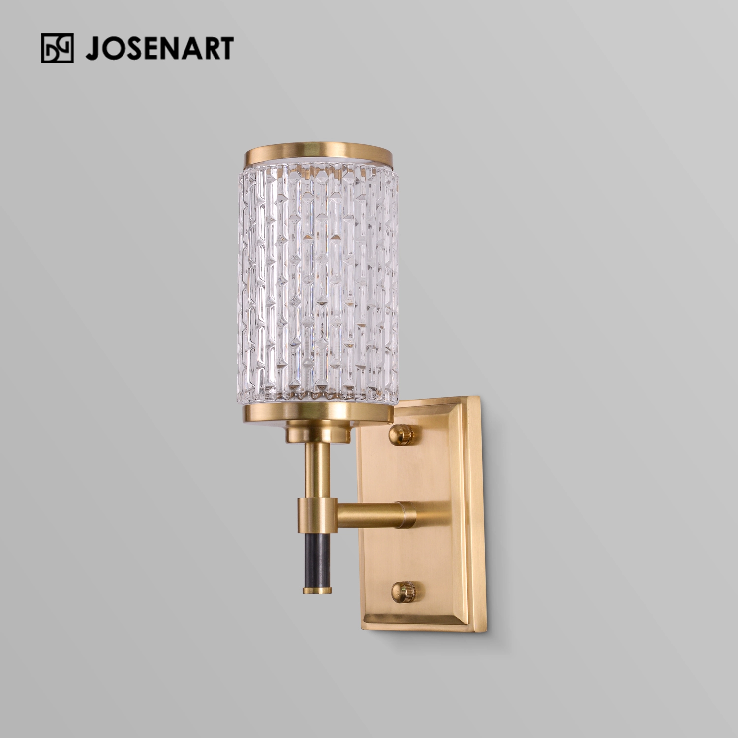 1 Light Brass Fluted Wall Sconce  JOSENART Josenart