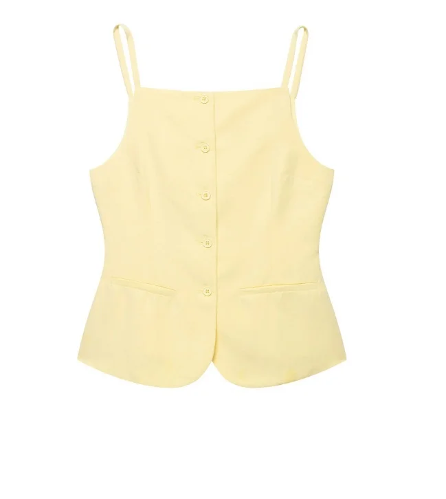 Nigikala Nigikala Women's Explosive Buckle Vest Top + Shorts Set