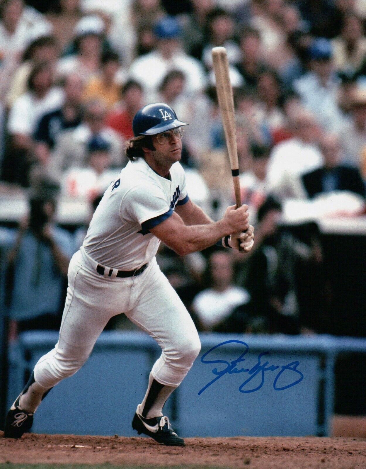 Steve Yeager Signed Autographed 8X10 Photo Poster painting LA Dodgers Home Post Swing Vert w/COA