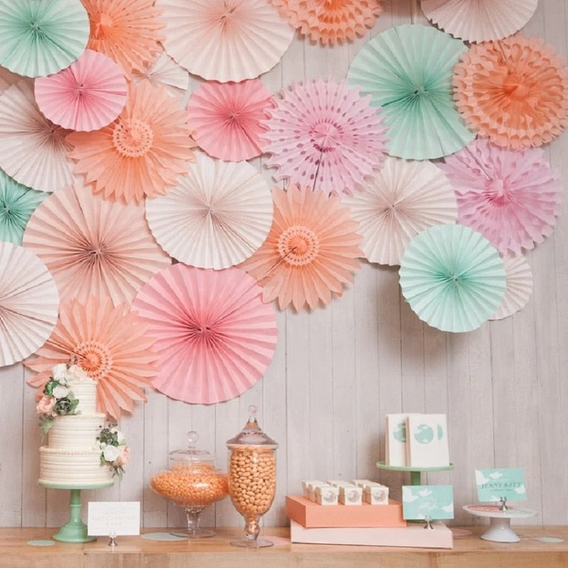 1Pc 20cm/25cm/30cm Tissue Paper Fans Honeycomb Pinwheels Hollow Hanging Flowers Birthday Party Wedding Baby Shower Decoration