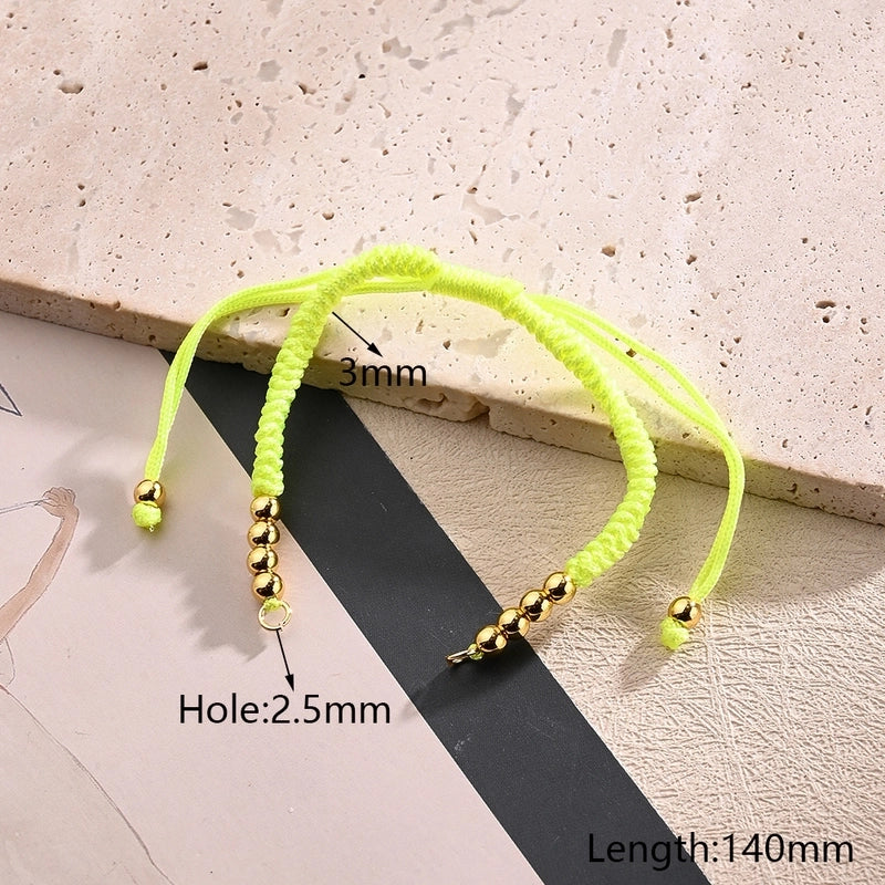 1 Strand/Package Cotton Rope Copper 18K Gold Plated Cord String Polished Jewelry Accessories Rope