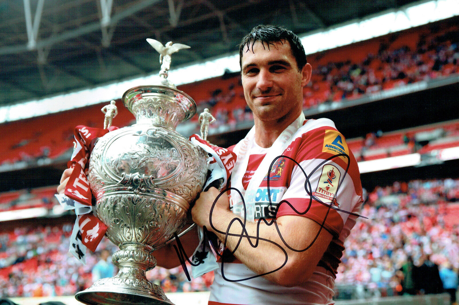 Matty SMITH Rugby League Wigan WARRIORS Signed Autograph 12x8 Photo Poster painting AFTAL COA