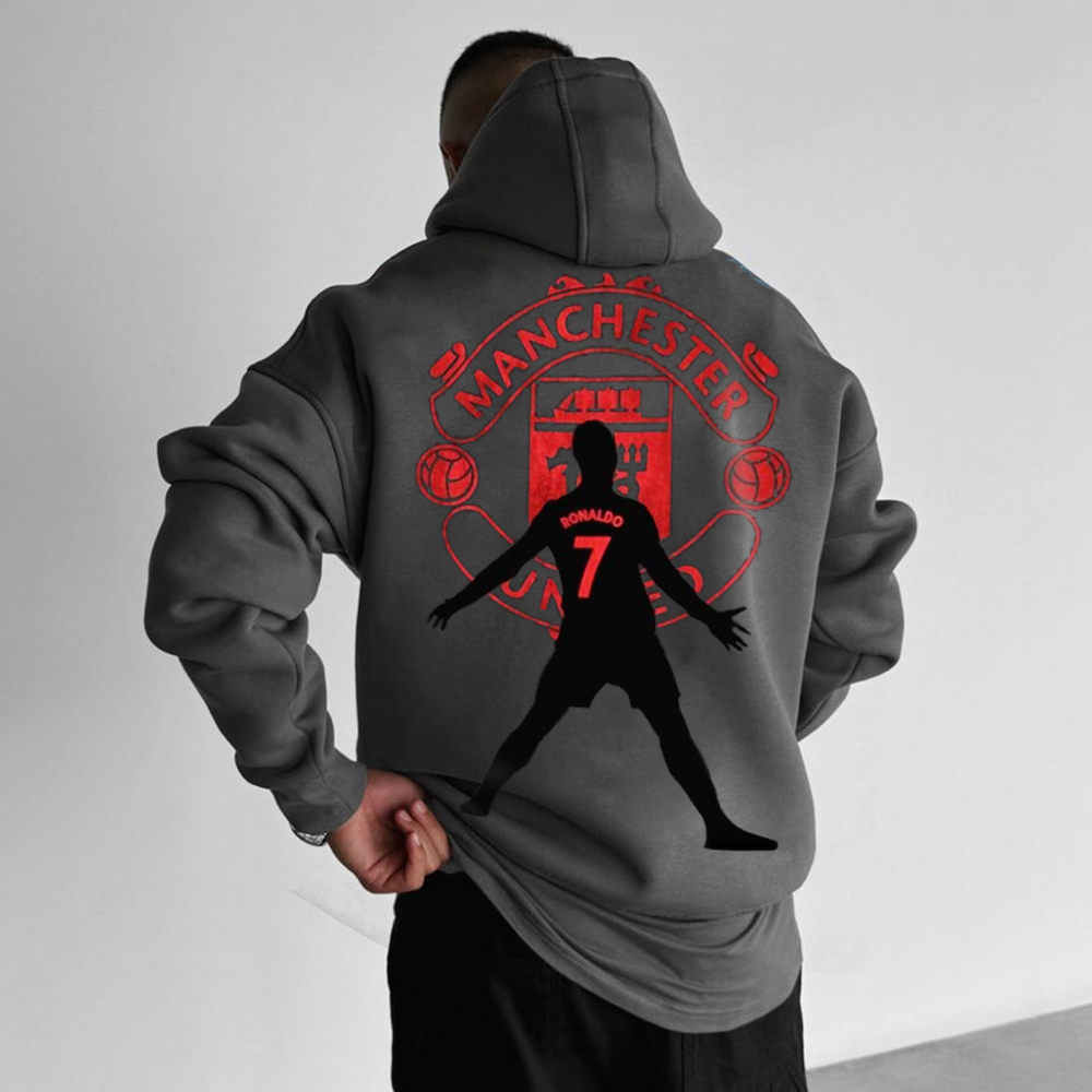 Football Logo Print Men's Hoodie / TECHWEAR CLUB / Techwear