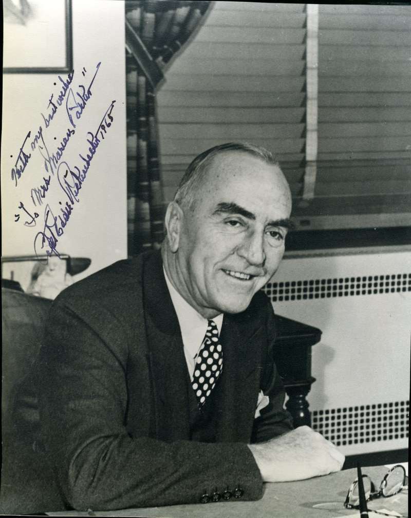 Eddie Rickenbacker Jsa Hand Signed 8x10 Signed Photo Poster painting Authentic Autograph