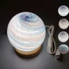 Planet LED Night Light Galaxy Planet Light with Stand Decorative Bedroom Bedside Lamp Creative Birthday Gift