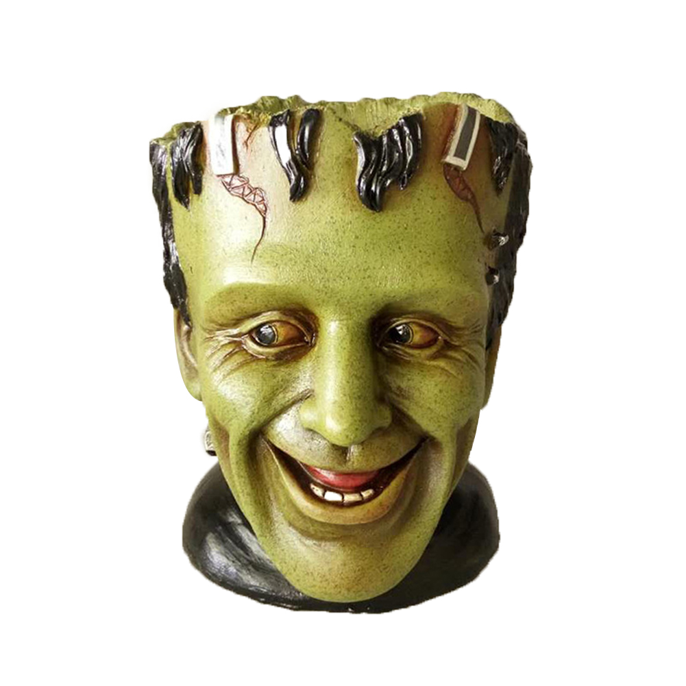 

Resin Smile Face Flower Pot Sculpture Landscape Yard Art Figure Home Decor, 501 Original