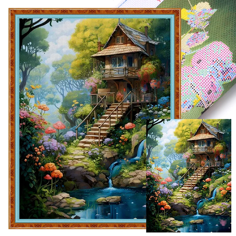 『YiShu』Scenery - 11CT Stamped Cross Stitch(50*65cm)