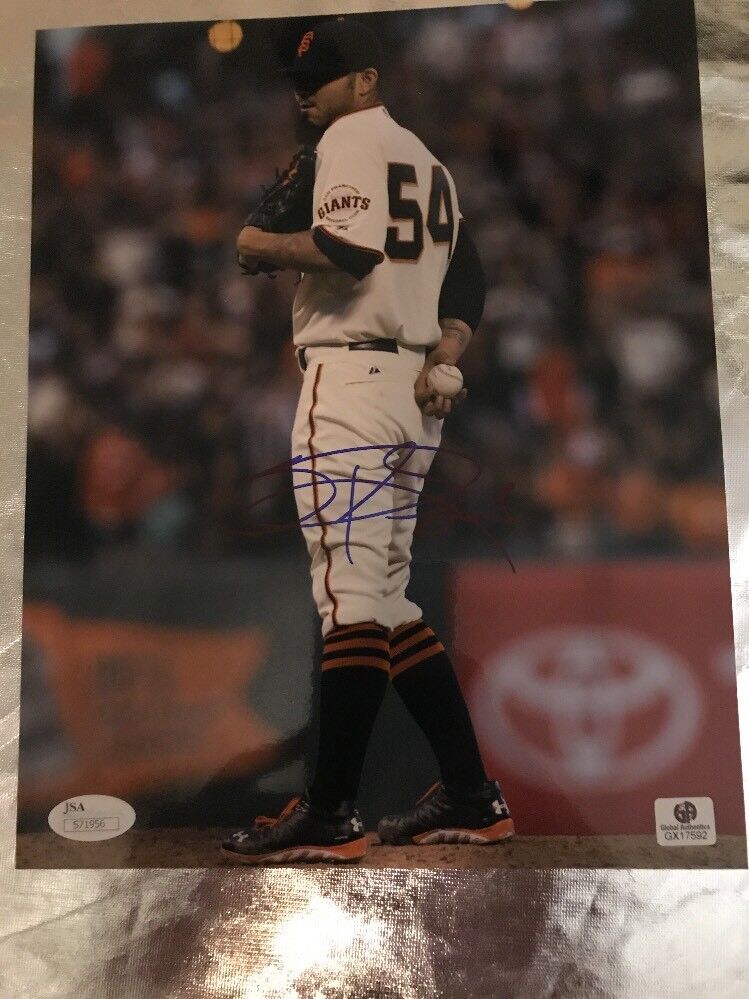 SERGIO ROMO Signed SAN FRANCISCO GIANTS 8X10 Photo Poster painting JSA/COA