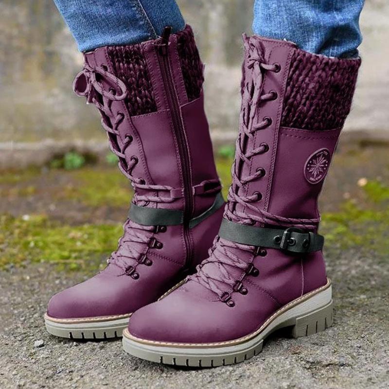 2021 New Style Mid-Tube Rider Boots Snow Boots Martin Boots