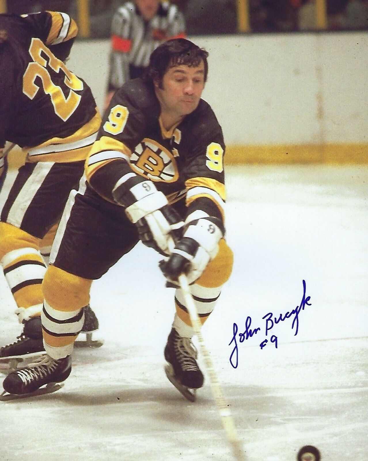 GFA Boston Bruins Hall of Fame * JOHNNY BUCYK * Signed 8x10 Photo Poster painting COA