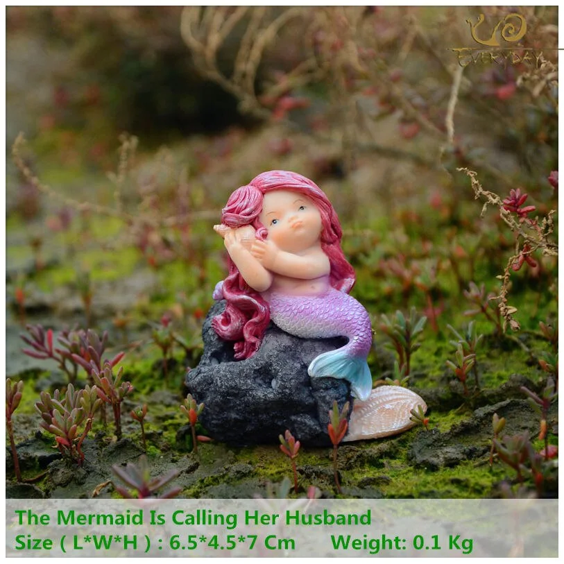 Everyday Collection Garden Fantasy Figurine Art Works Home Decor Gifts Resin Miniature Mermaid Princess Statue Fairy