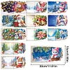 (US Local)12PCS DIY Xmas Pattern Rhinestone Diamond Art Mosaic Postcards for Celebrations