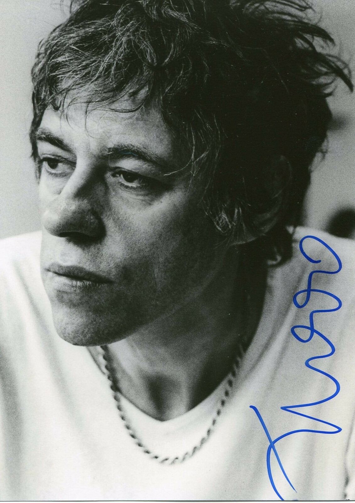 SINGER Bob Geldof autograph, IP signed Photo Poster painting