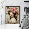 >SALE<Lady Printed Cross Stitch Kit 40x50cm DIY 11CT Thread Art Needlework Home Decor