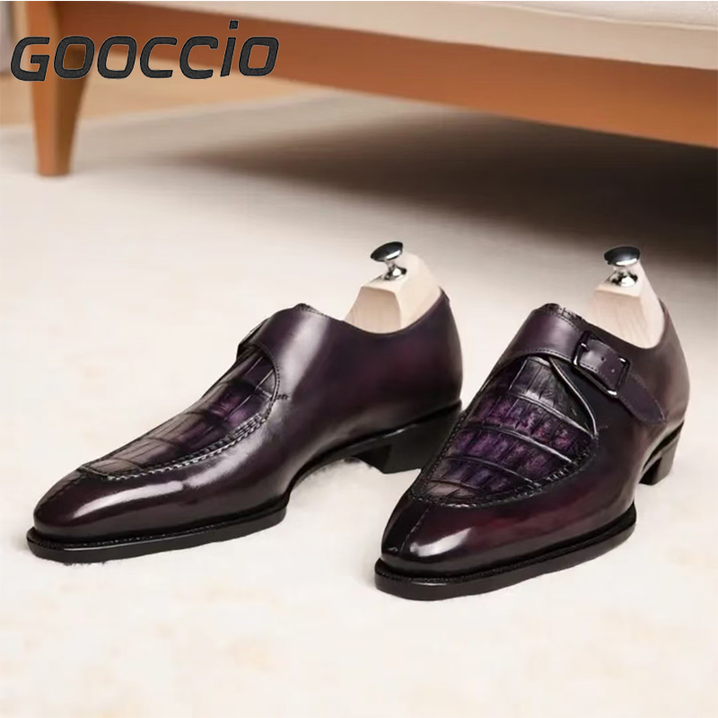 TV122 Prenium Calf-Skin Dress Shoes/Monk Shoes For Men GOOCCIO  