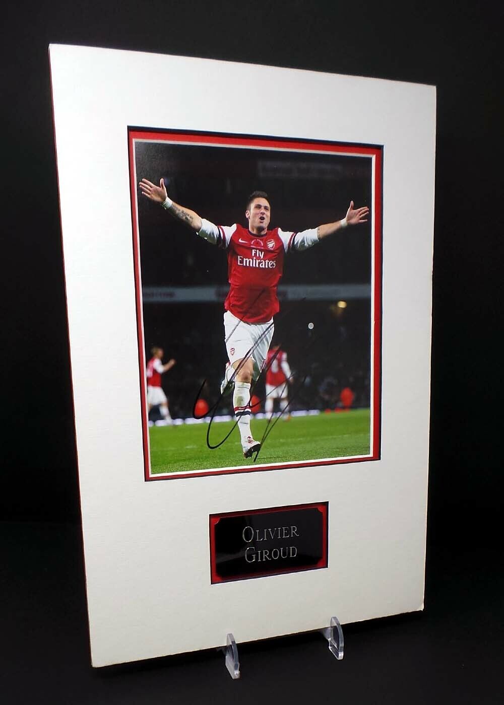 Olivier GIROUD Signed & Mounted 10x8 Arsenal Football Photo Poster painting AFTAL RD COA Gunners