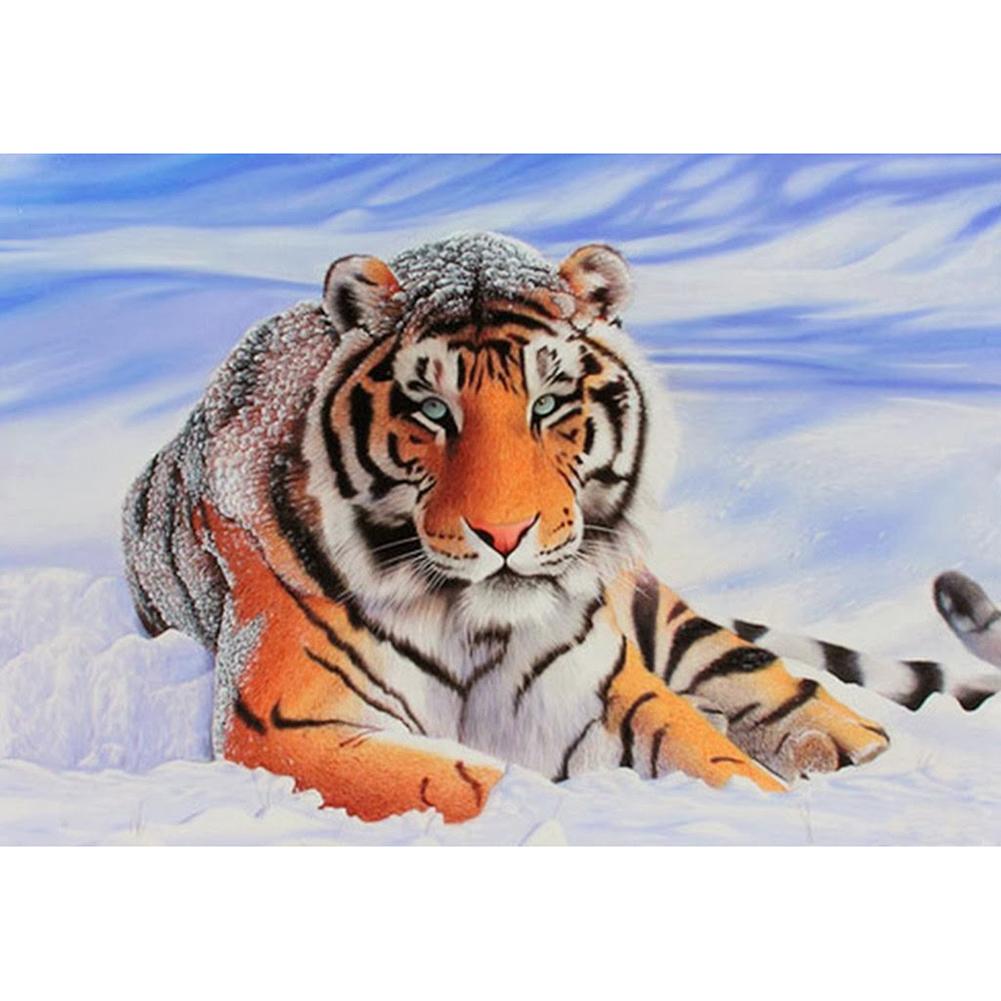 

Snow Tiger - Round Drill Diamond Painting - 30x40cm, 501 Original
