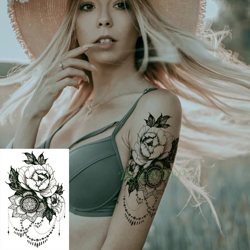 Waterproof Temporary Tattoo Sticker Butterfly Flower wing fake tatto flash tatoo tatouage temporaire waist chest for women girl