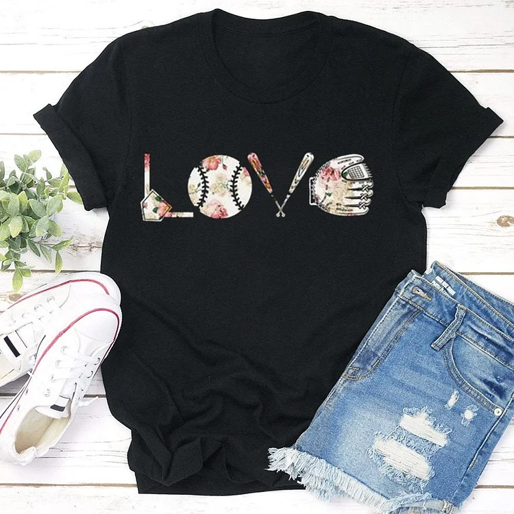 AL™ LOVE Baseball   T-shirt Tee - 01276-Annaletters