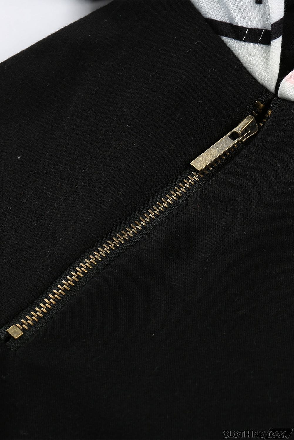 Plaid Double Hoods Thumb Hole Hoodie