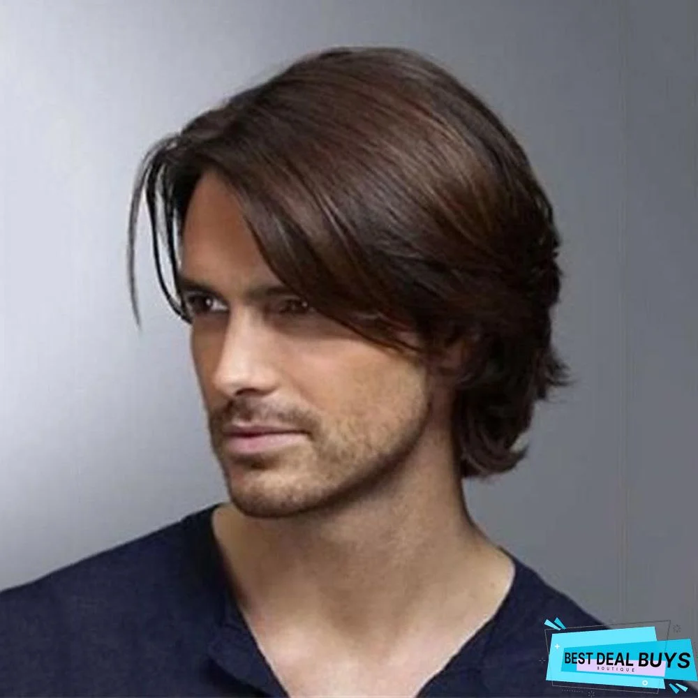 Men's Short Hair Sets of Chemical Fiber Wigs Rose Net