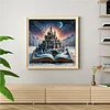 Castles In Books-11CT Stamped Cross Stitch 45*45cm/17.72*17.72in